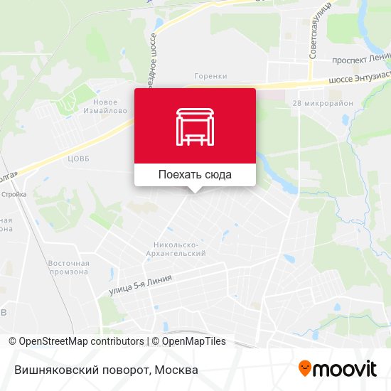Карта Вишняковский поворот