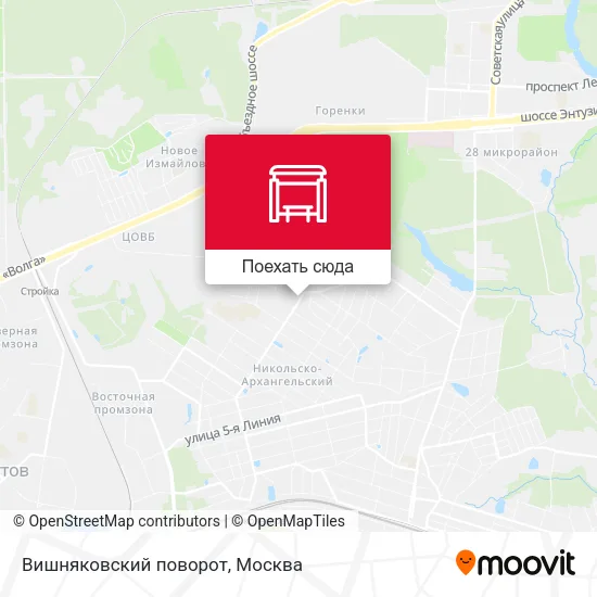 Карта Вишняковский поворот