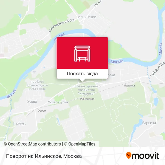 Карта Поворот на Ильинское