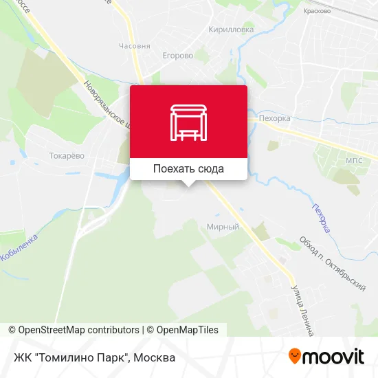 Карта ЖК "Томилино Парк"