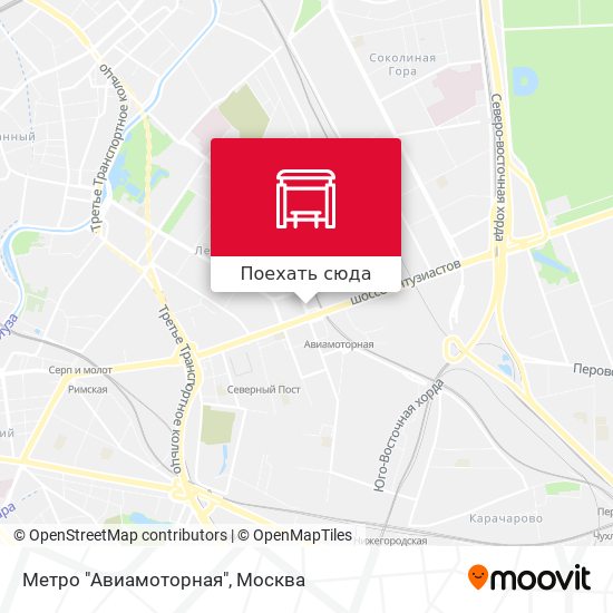 Карта Метро "Авиамоторная"