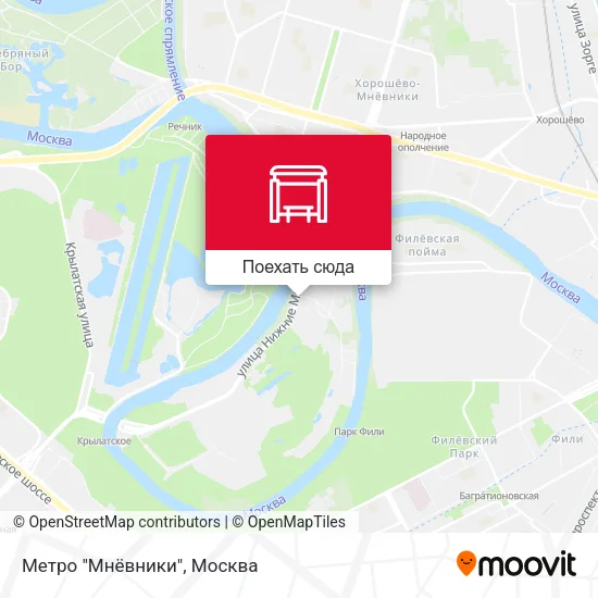 Карта Метро "Мнёвники"