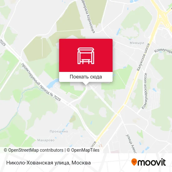 Карта Николо-Хованская улица