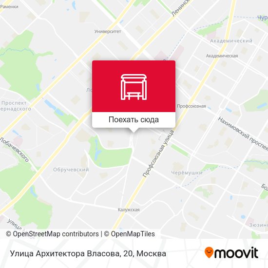 Карта Улица Архитектора Власова, 20