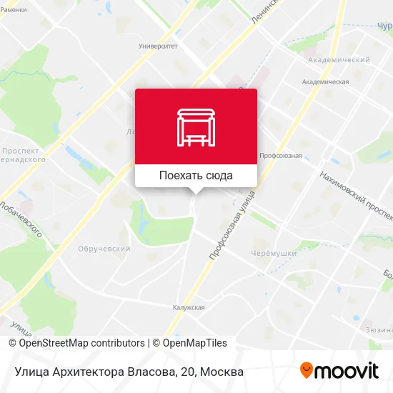 Карта Улица Архитектора Власова, 20