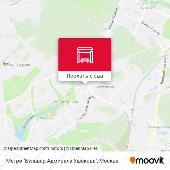 Карта Метро "Бульвар Адмирала Ушакова"
