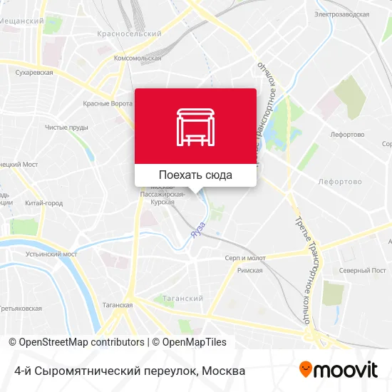 Карта 4-й Сыромятнический переулок