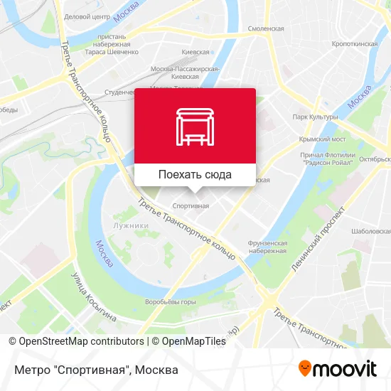 Карта Метро "Спортивная"
