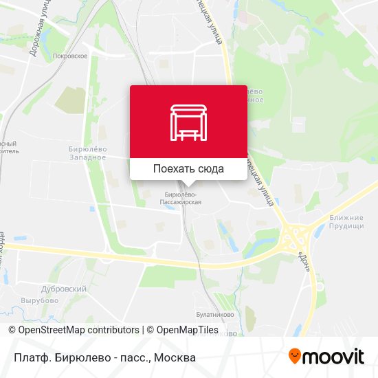 Карта Платф. Бирюлево - пасс.