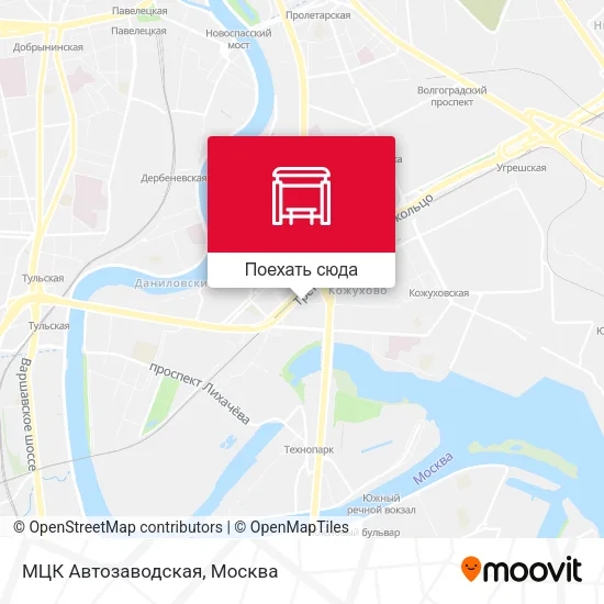 Карта МЦК Автозаводская