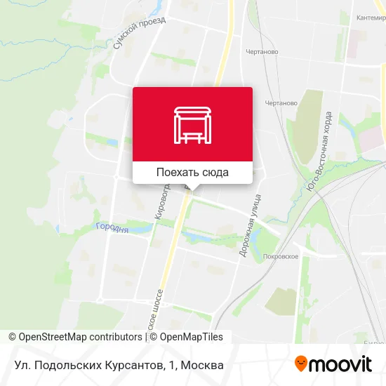 Карта Ул. Подольских Курсантов, 1