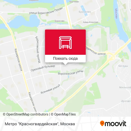Карта Метро "Красногвардейская"