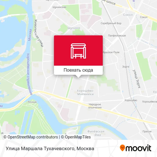 Карта Улица Маршала Тухачевского