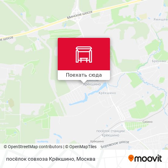 Карта посёлок совхоза Крёкшино