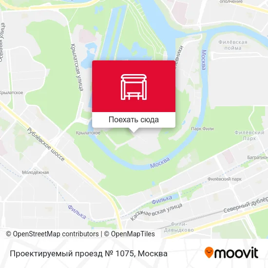 Карта Проектируемый проезд № 1075
