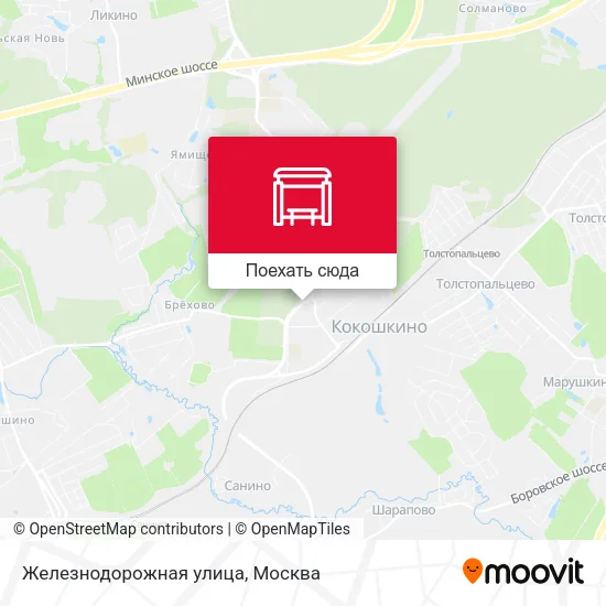 Карта Железнодорожная улица