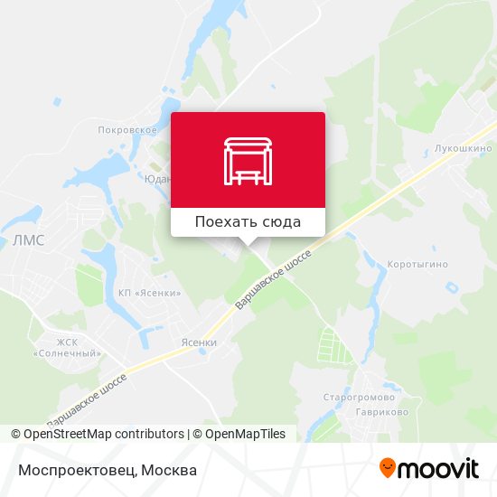 Карта Моспроектовец