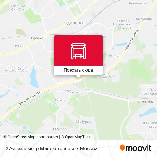 Карта 27-й километр Минского шоссе