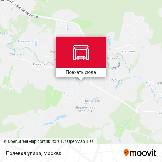 Карта Полевая улица