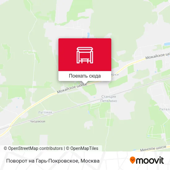 Карта Поворот на Гарь-Покровское