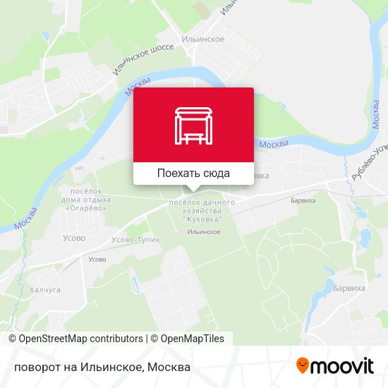 Карта поворот на Ильинское