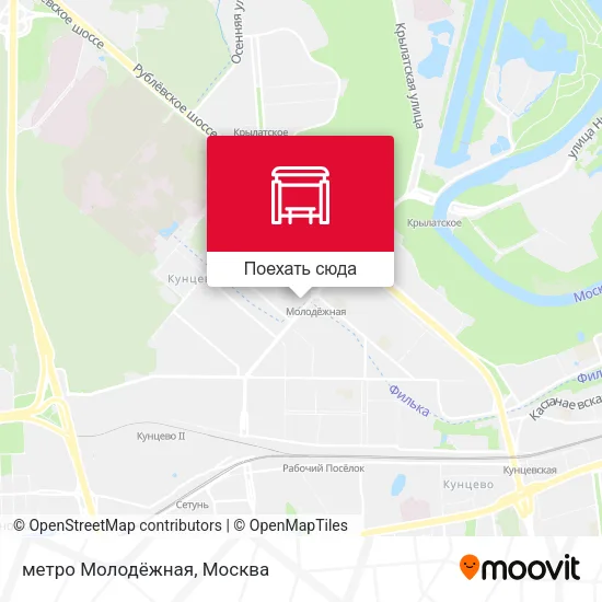 Карта метро Молодёжная