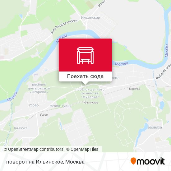 Карта поворот на Ильинское