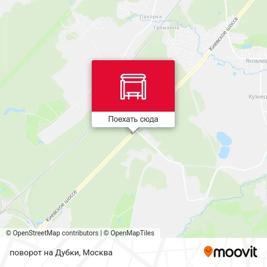 Карта поворот на Дубки