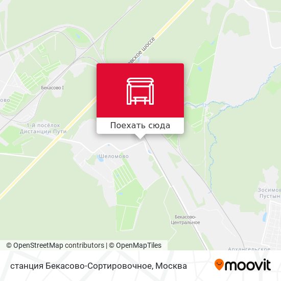 Карта cтанция Бекасово-Сортировочное