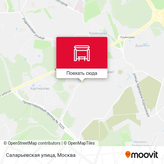 Карта Саларьевская улица