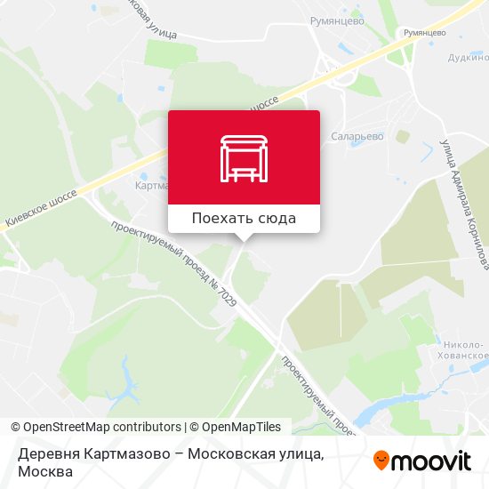Карта Деревня Картмазово – Московская улица