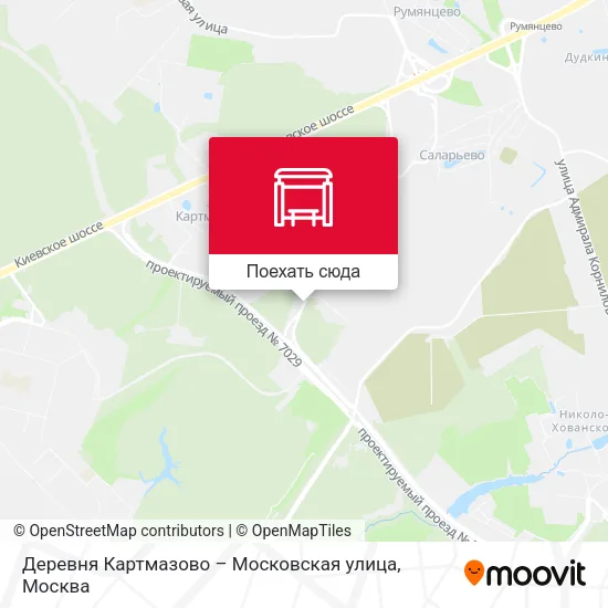Карта Деревня Картмазово – Московская улица