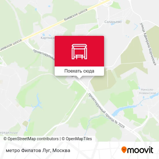 Карта метро Филатов Луг