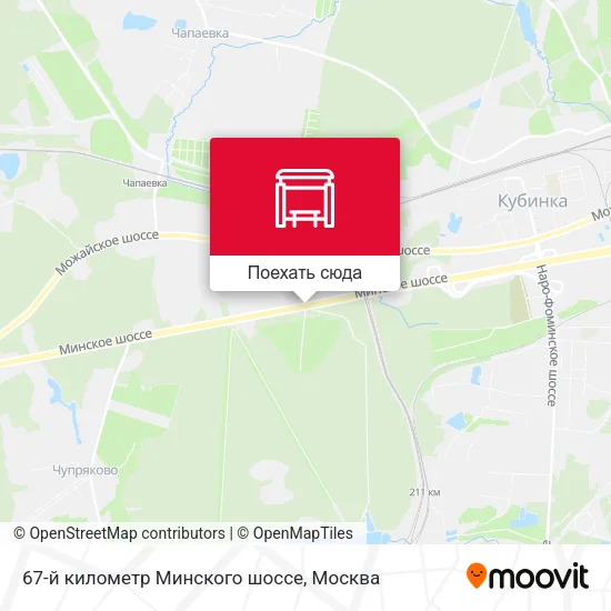 Карта 67-й километр Минского шоссе