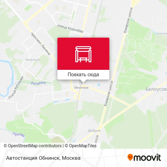 Карта Автостанция Обнинск