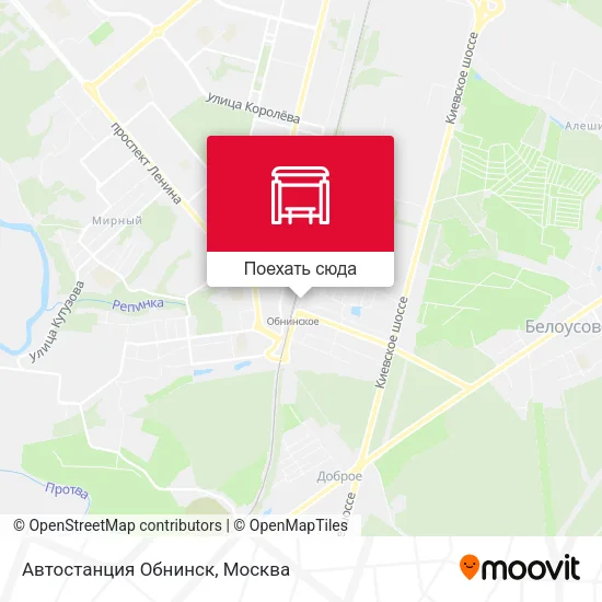 Карта Автостанция Обнинск