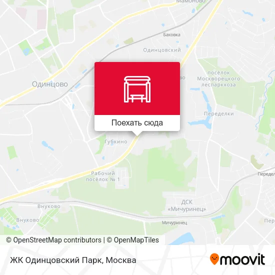 Карта ЖК Одинцовский Парк