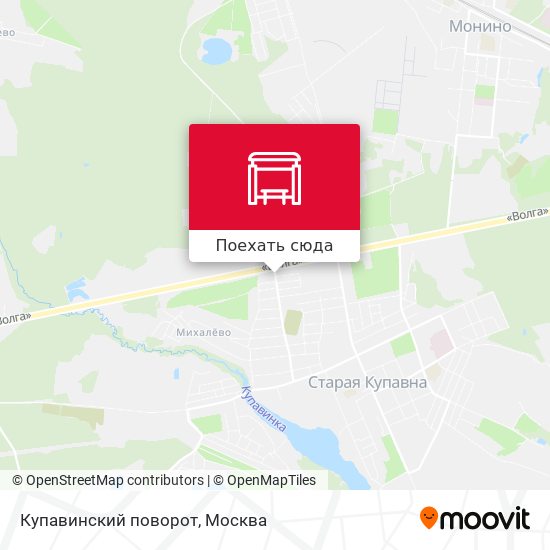 Карта Купавинский поворот