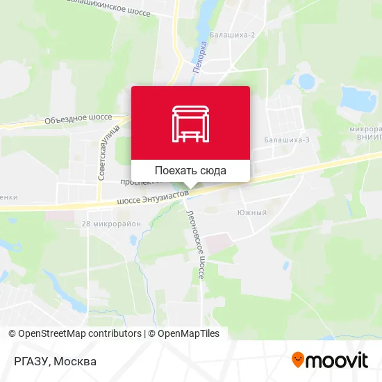 Карта РГАЗУ