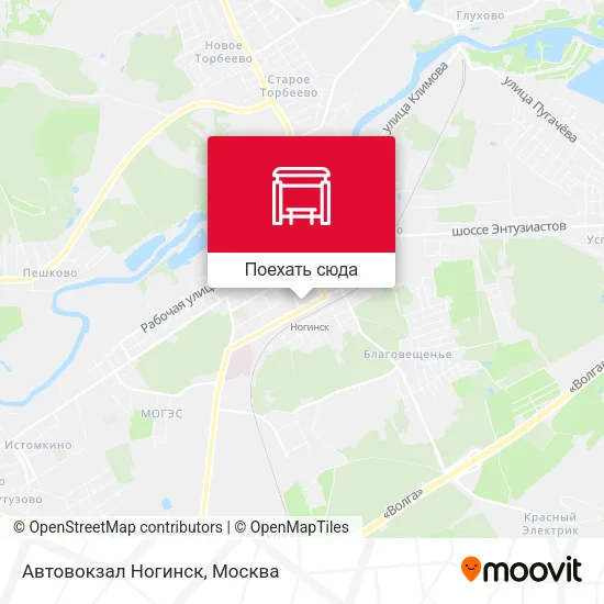 Карта Автовокзал Ногинск