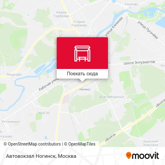 Карта Автовокзал Ногинск