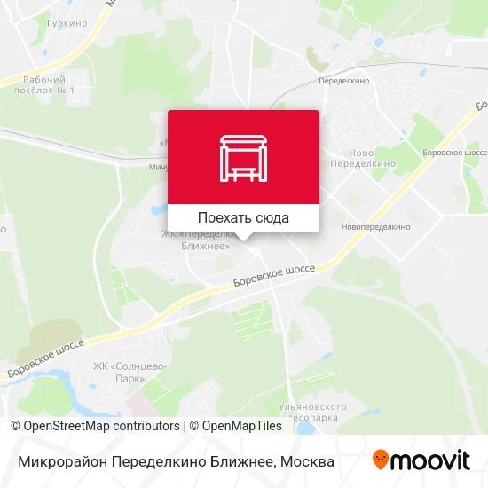 Карта Микрорайон Переделкино Ближнее