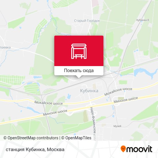 Карта станция Кубинка