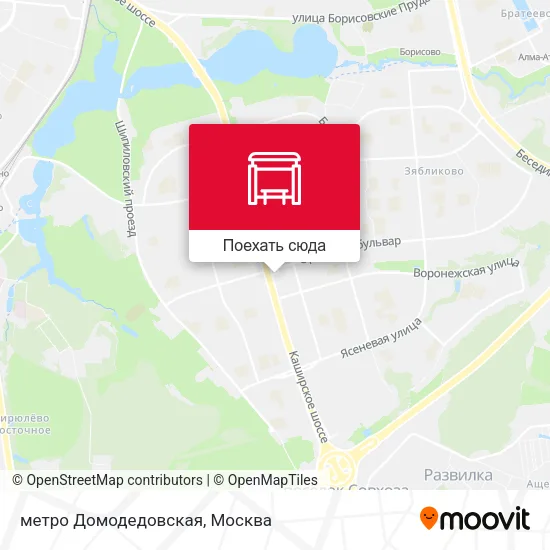 Карта метро Домодедовская