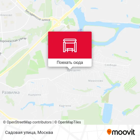 Карта Садовая улица