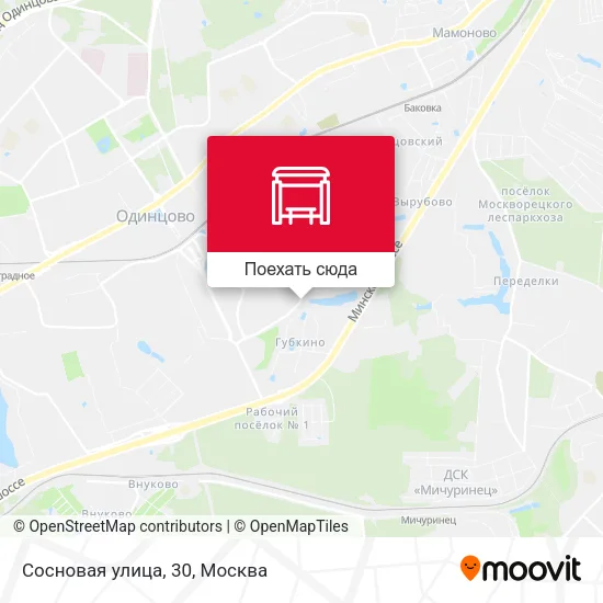 Карта Сосновая улица, 30