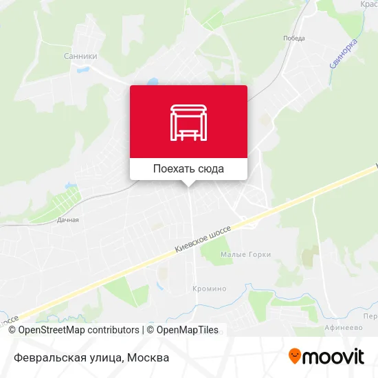 Карта Февральская улица