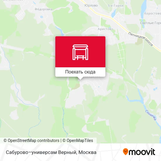 Карта Сабурово–универсам Верный