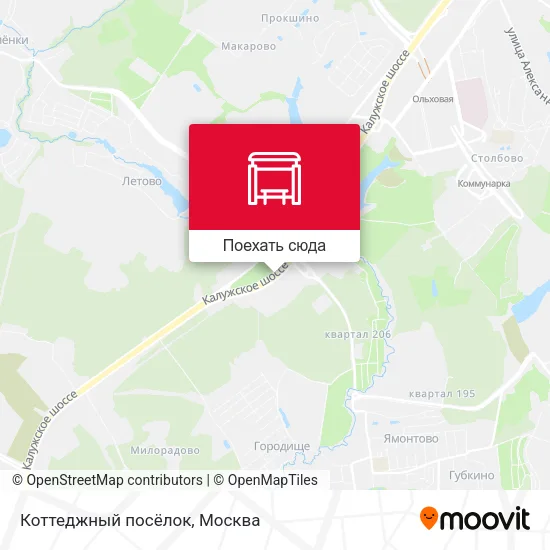 Карта Коттеджный посёлок