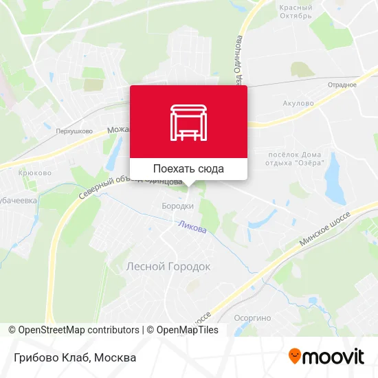 Карта Грибово Клаб